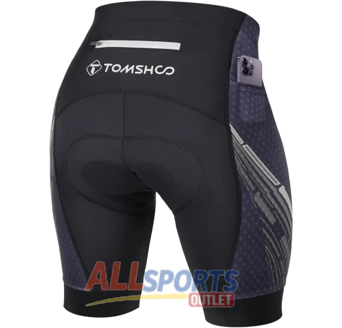 TOMSHOO Cycling Bike Shorts 4D Padded Bicycle Pants All Sports Outlet