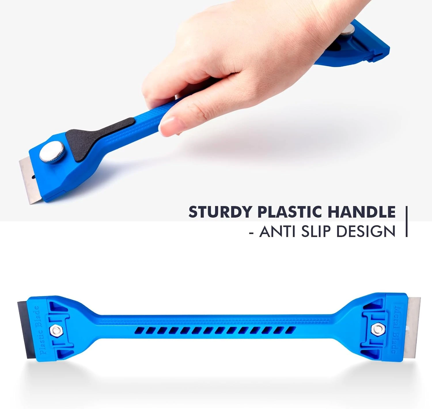 FOSHIO Razor Blade Scraper with Metal and Plastic Blades All Sports Outlet - Image 2