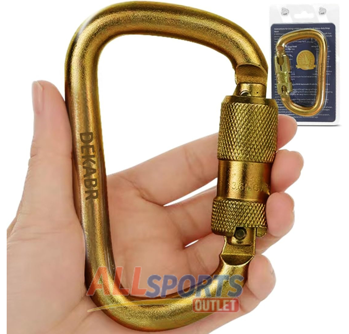 DEKABR Heavy Duty Alloy Steel Climbing Carabiner for Safety All Sports Outlet