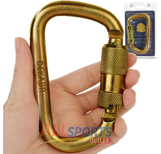 DEKABR Heavy Duty Alloy Steel Climbing Carabiner for Safety All Sports Outlet