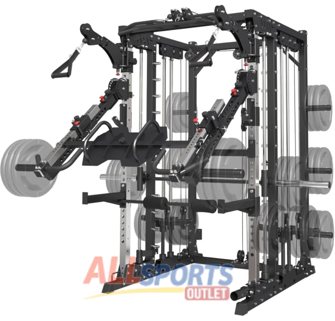 FAGUS H Power Cage and Smith Machine with LAT Pull Down All Sports Outlet