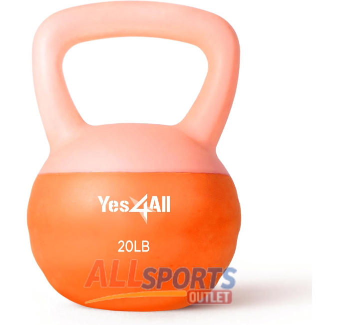 Yes4All Soft PVC Kettlebells 20lb All Sports Outlet Exercise Weights
