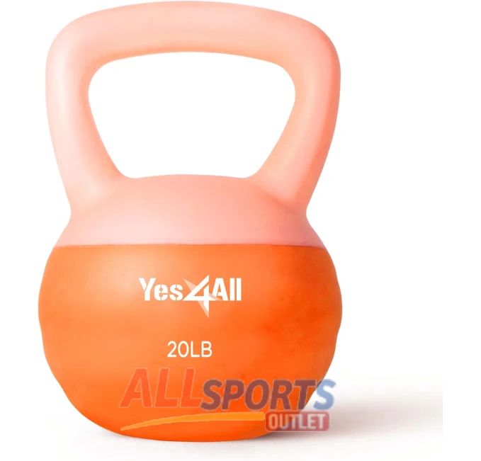 Yes4All Soft PVC Kettlebells 20lb All Sports Outlet Exercise Weights