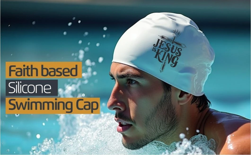 Maxx Faith-Based Silicone Swim Cap Jesus is King All Sports Outlet - Image 2