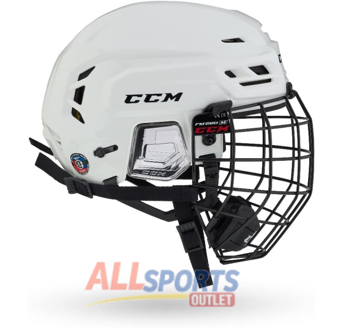 CCM Tacks 210 Helmet Combo Large White All Sports Outlet