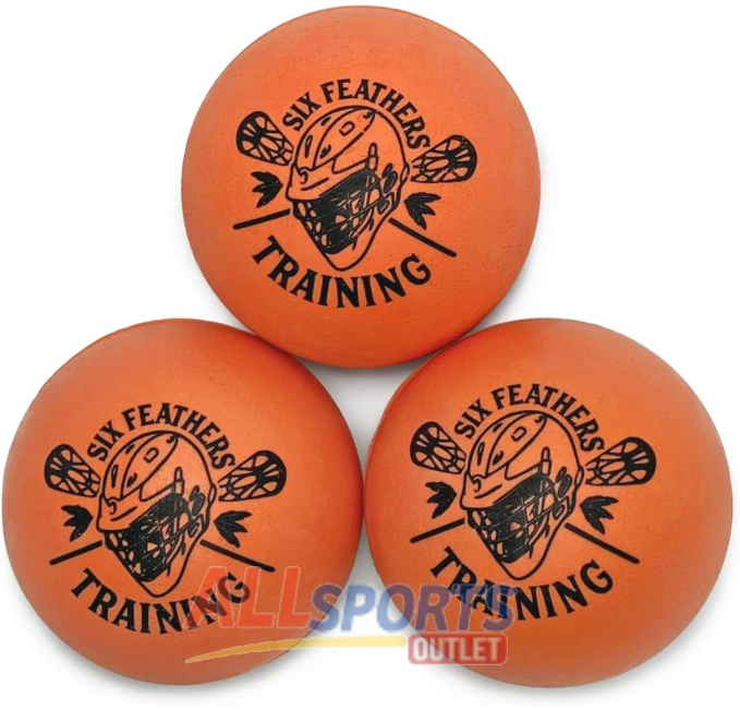 Six Feathers Lacrosse Balls 3 Pack Indoor Outdoor All Sports Outlet