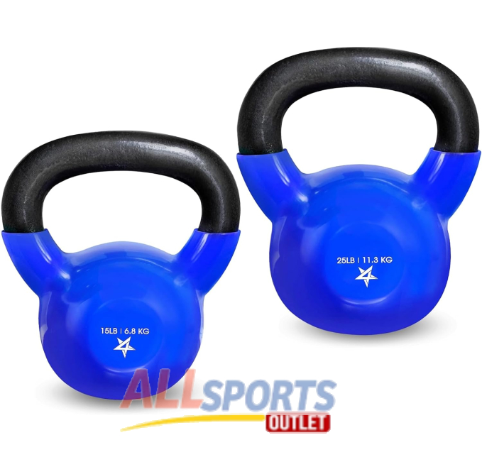 Yes4All Vinyl Coated Kettlebell 15 25lbs All Sports Outlet Fitness