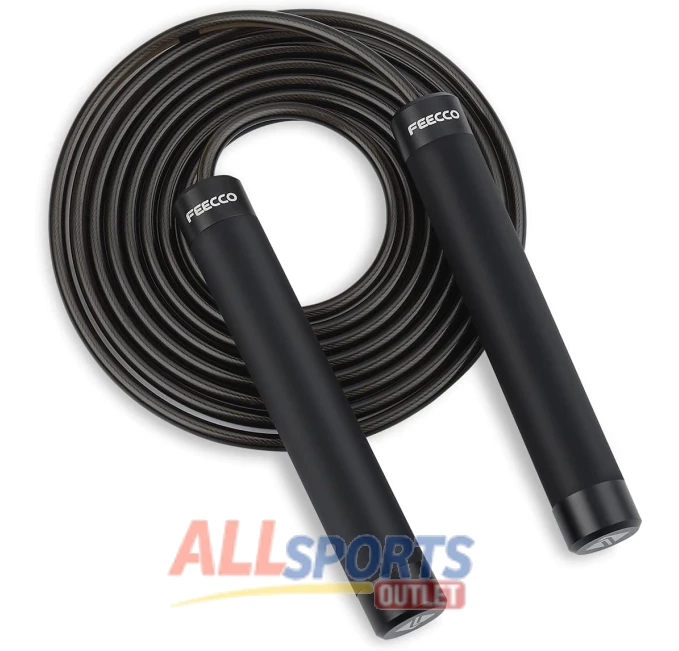 FEECCO Adjustable Weighted Jump Rope for Crossfit All Sports Outlet