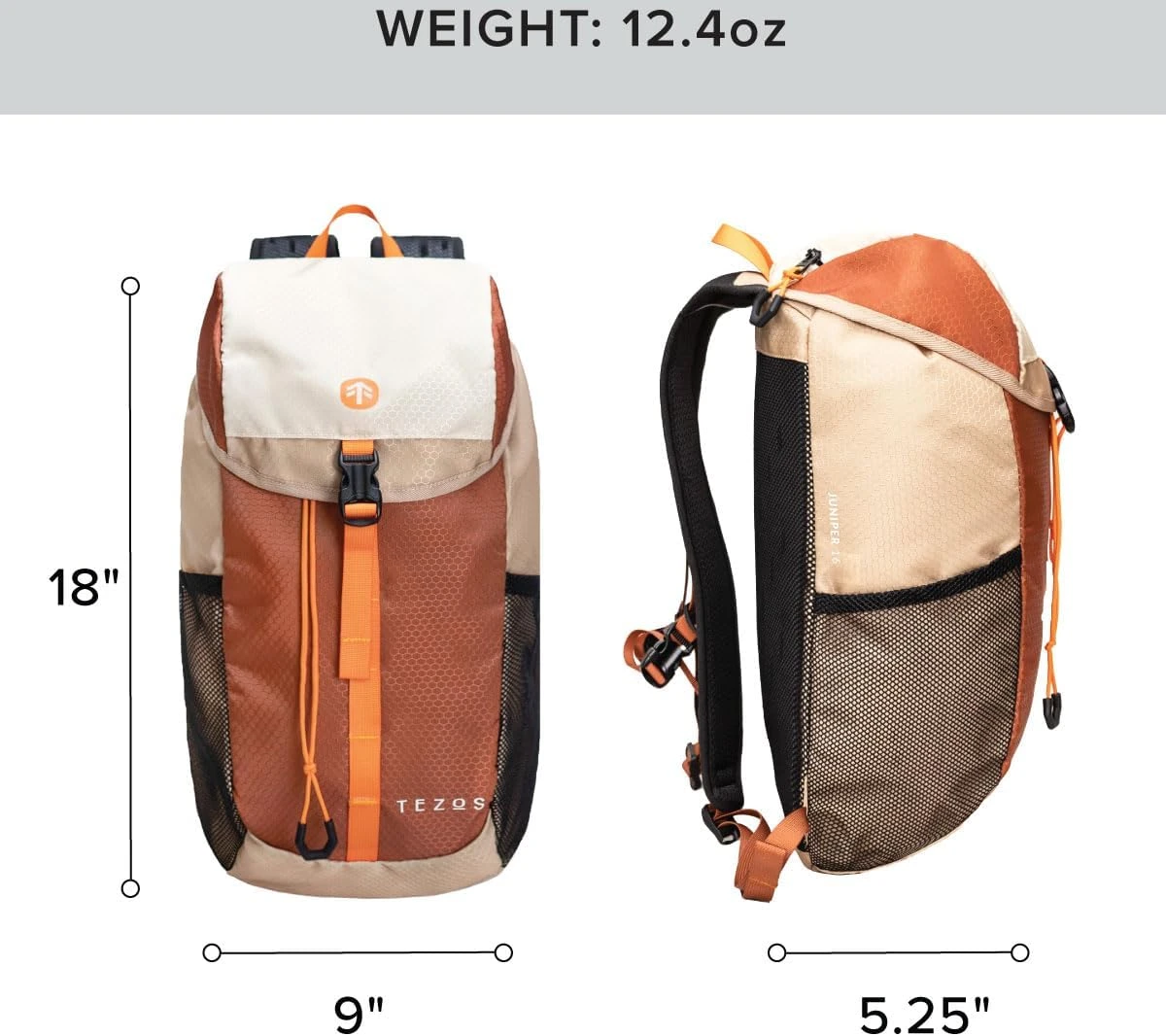 Tezos Juniper Daypack 16L Lightweight Hiking and Travel All Sports Outlet - Image 2