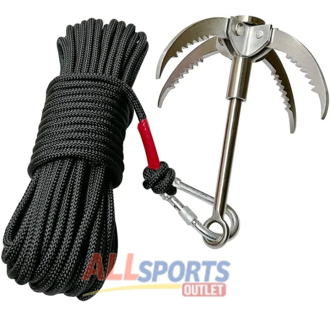4-Claw Grappling Hook Stainless Steel Outdoor Gear All Sports Outlet