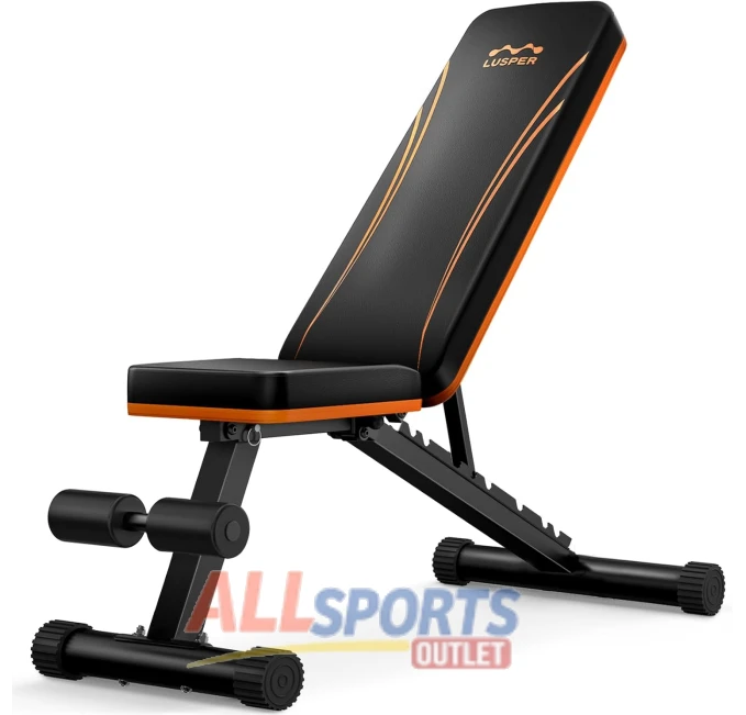 Lusper Adjustable Weight Bench for Home Gym 700LB Black All Sports Outlet