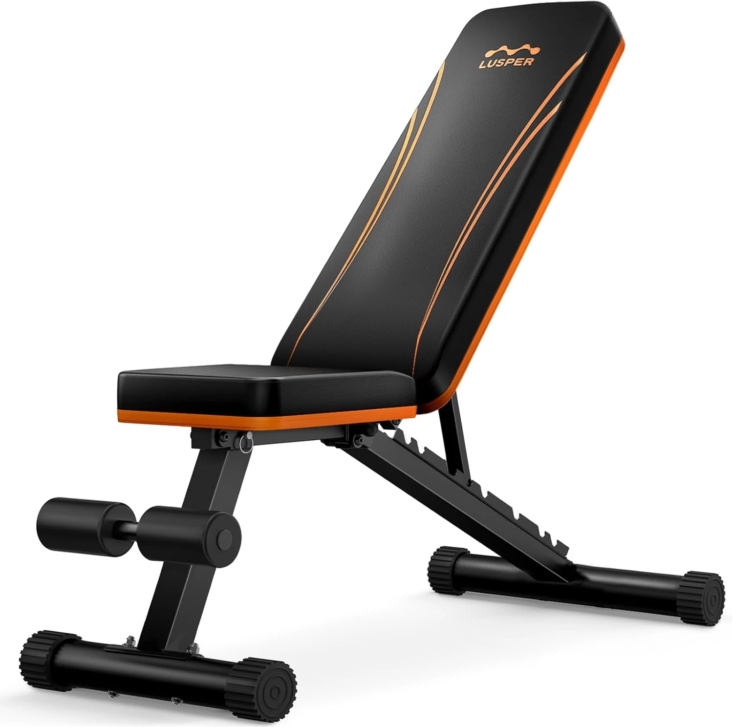 Lusper Adjustable Weight Bench for Home Gym 700LB Black All Sports Outlet