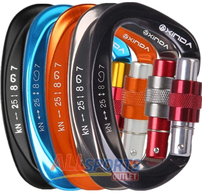 Climbing Carabiner 5 Pack Heavy Duty All Sports Outlet Auto Locking