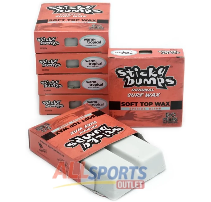 Sticky Bumps Soft Top Surf Wax Warm Trop All Sports Outlet