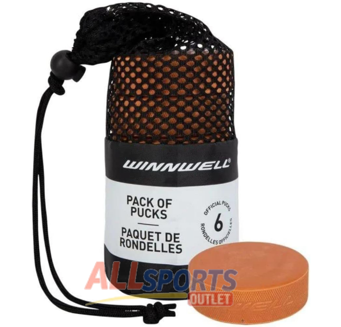 Winnwell Weighted Ice Hockey Pucks 6 Pack All Sports Outlet