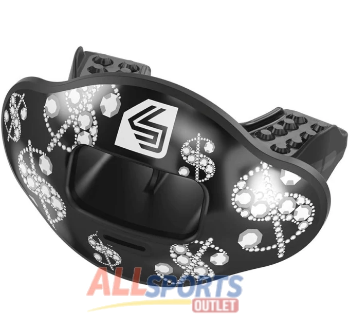 Shock Doctor Max Airflow 2.0 Lip Guard Black Chrome All Sports Outlet