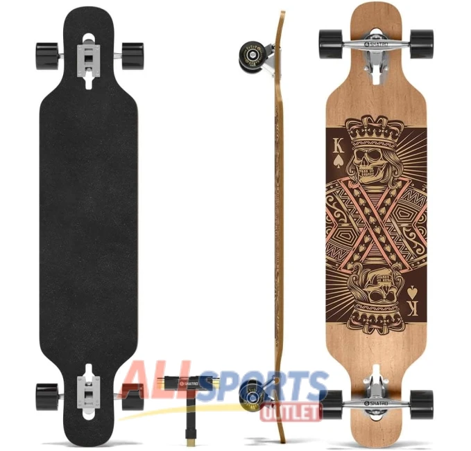 Skatro Drop Through Longboard Freeride with T-Tool All Sports Outlet