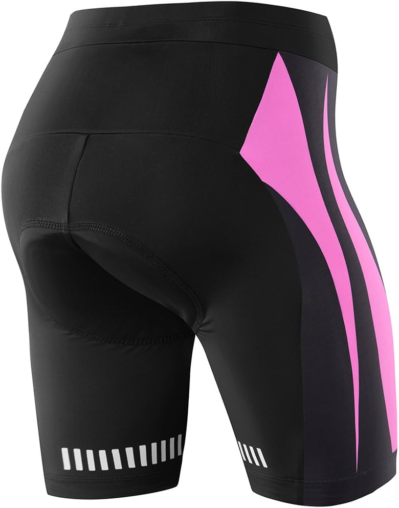 NOOYME Women's Bike Shorts 3D Padded Fuchsia Pink All Sports Outlet - Image 2