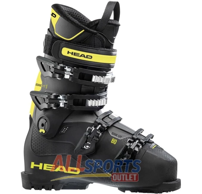 HEAD Edge LYT 80 HV Black Yellow Ski Boots at All Sports Outlet