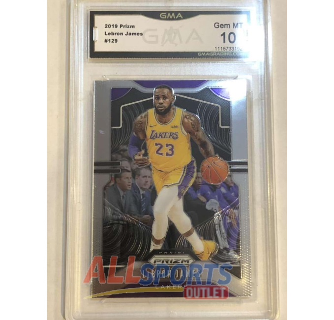 2019-20 Prizm LeBron James Lakers GMA 10 Card All Sports Outlet