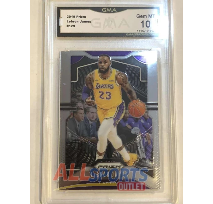 2019-20 Prizm LeBron James Lakers GMA 10 Card All Sports Outlet