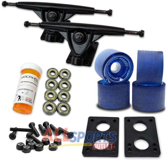 Yocaher 71mm Longboard Wheels Trucks Set with Accessories All Sports Outlet
