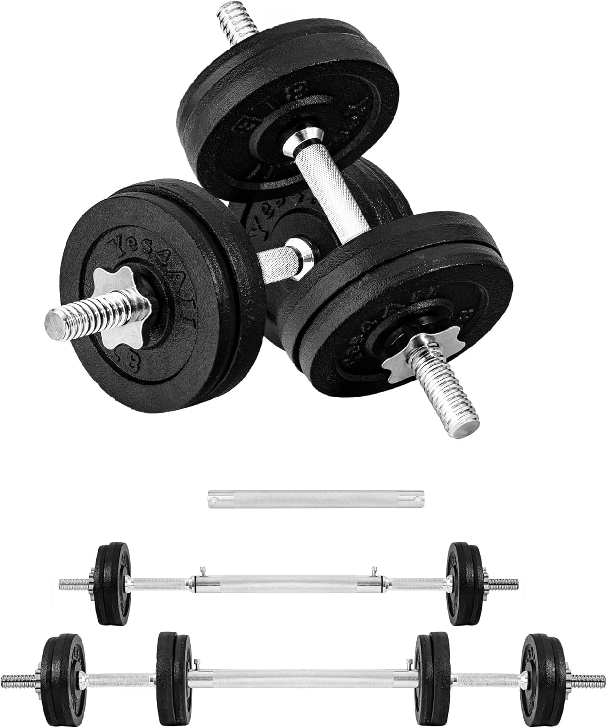 Yes4All Adjustable Dumbbell Set 60lbs with Connector at All Sports Outlet