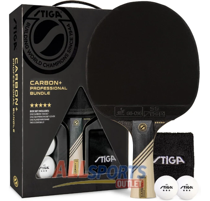 STIGA Ping Pong Paddle Bundle with All Sports Outlet Accessories
