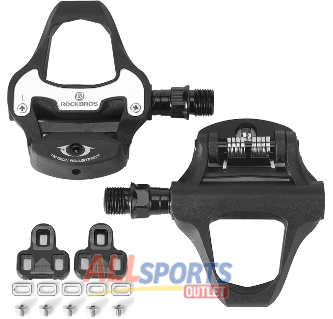 ROCKBROS Road Bike Pedals Clipless Look KEO Compatible All Sports Outlet