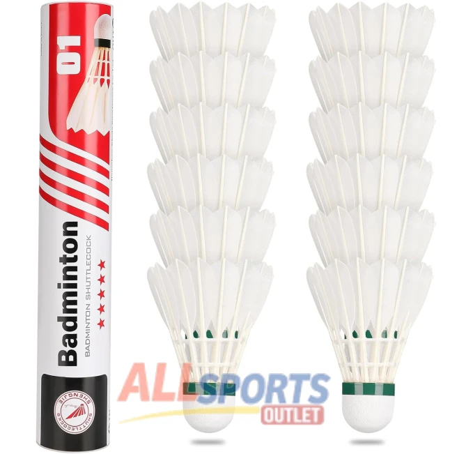 Philonext Goose Feather Badminton Shuttlecocks for Training