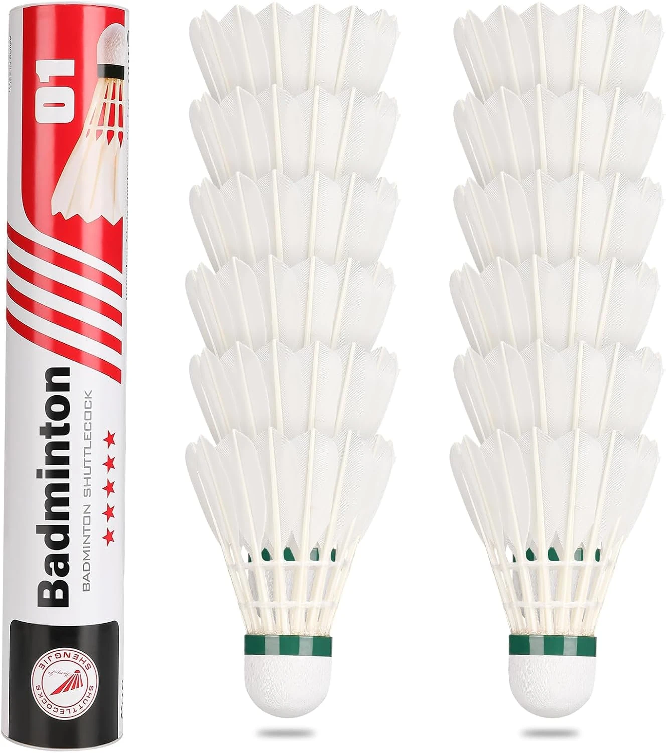 Philonext Goose Feather Badminton Shuttlecocks for Training