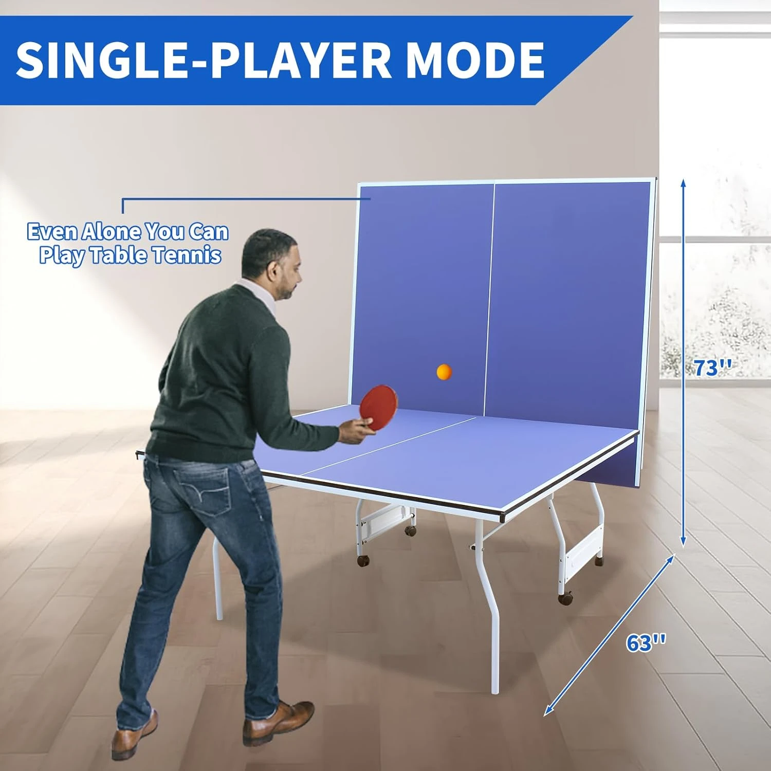 SculPong 9FT Table Tennis Table Set by All Sports Outlet - Image 4