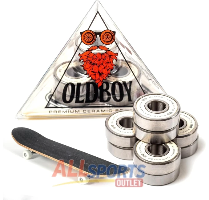 Oldboy Ceramic Skateboard Bearings Set of 8 All Sports Outlet