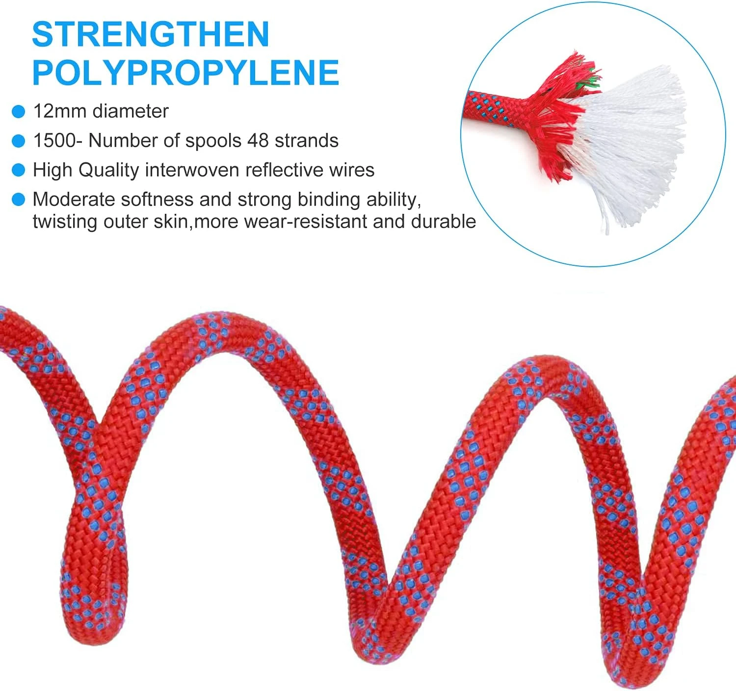 10mm Static Climbing Rope with Steel Hooks All Sports Outlet - Image 2