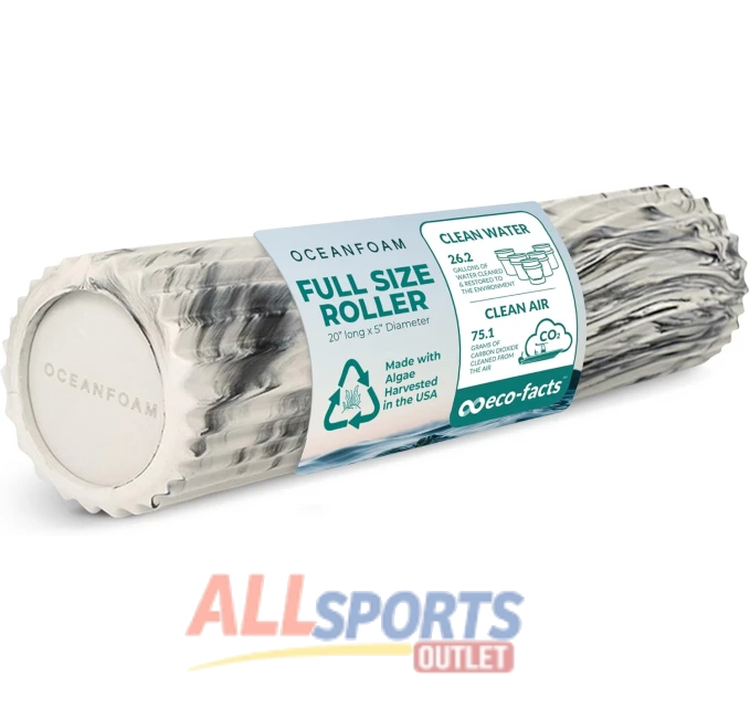 Oceanfoam Tidal Roller Black Marbled Muscle Massage Foam Roller at All Sports Outlet
