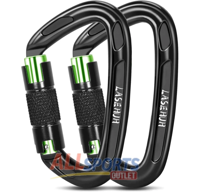 Lasehuh 25KN Auto Locking Carabiner Clips for Climbing All Sports Outlet