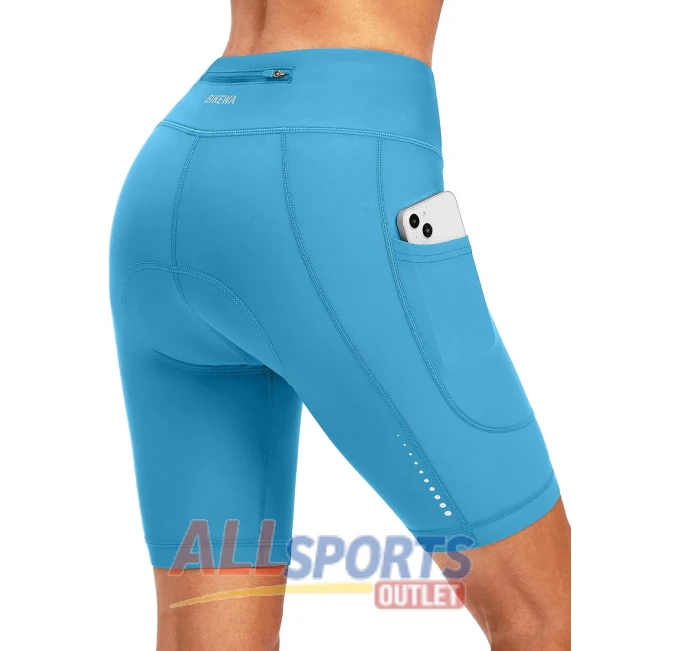 Women's 4D Padded Bike Shorts Sky Blue XXL by All Sports Outlet