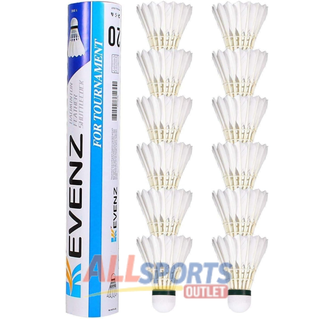 KEVENZ High Speed Badminton Shuttlecocks All Sports Outlet Pack of 12