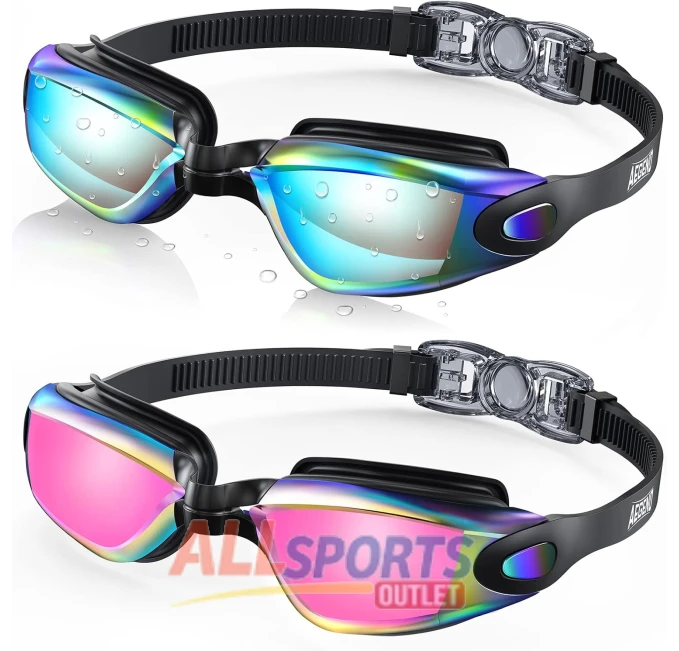 Aegend 2 Pack Swim Goggles All Sports Outlet Anti Fog No Leaking