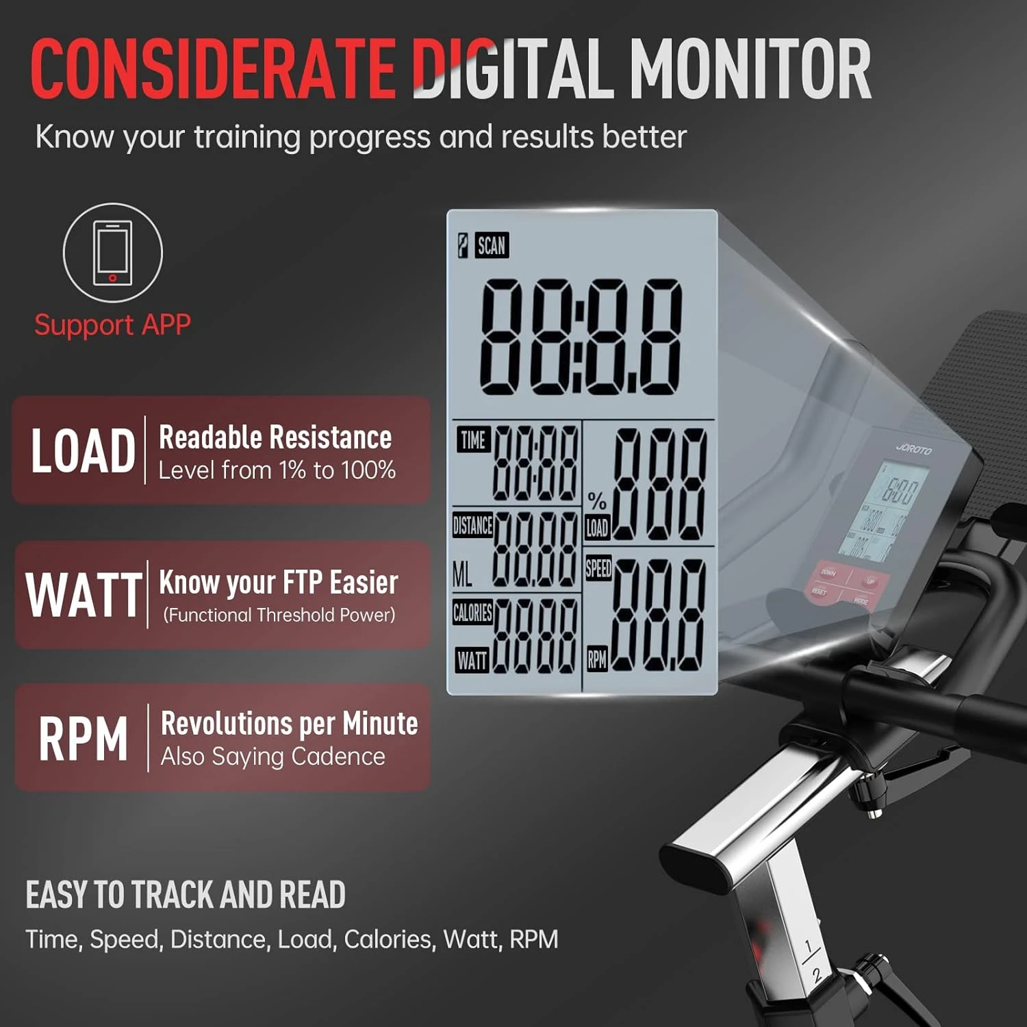 Joroto X2Pro Indoor Cycling Bike with 100 Magnetic Resistance - Image 3