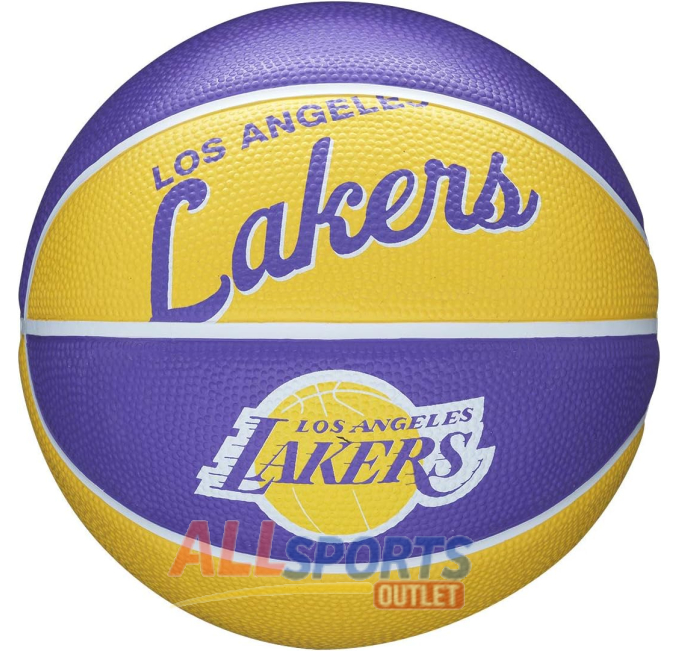 Wilson NBA Retro Mini Basketball Los Angeles Lakers All Sports Outlet