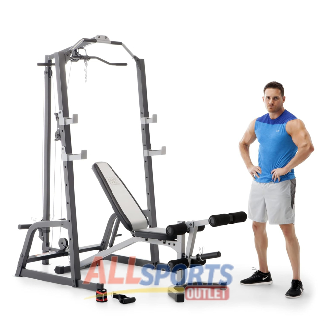 Marcy Pro Deluxe Cage System Weightlifting Bench All Sports Outlet