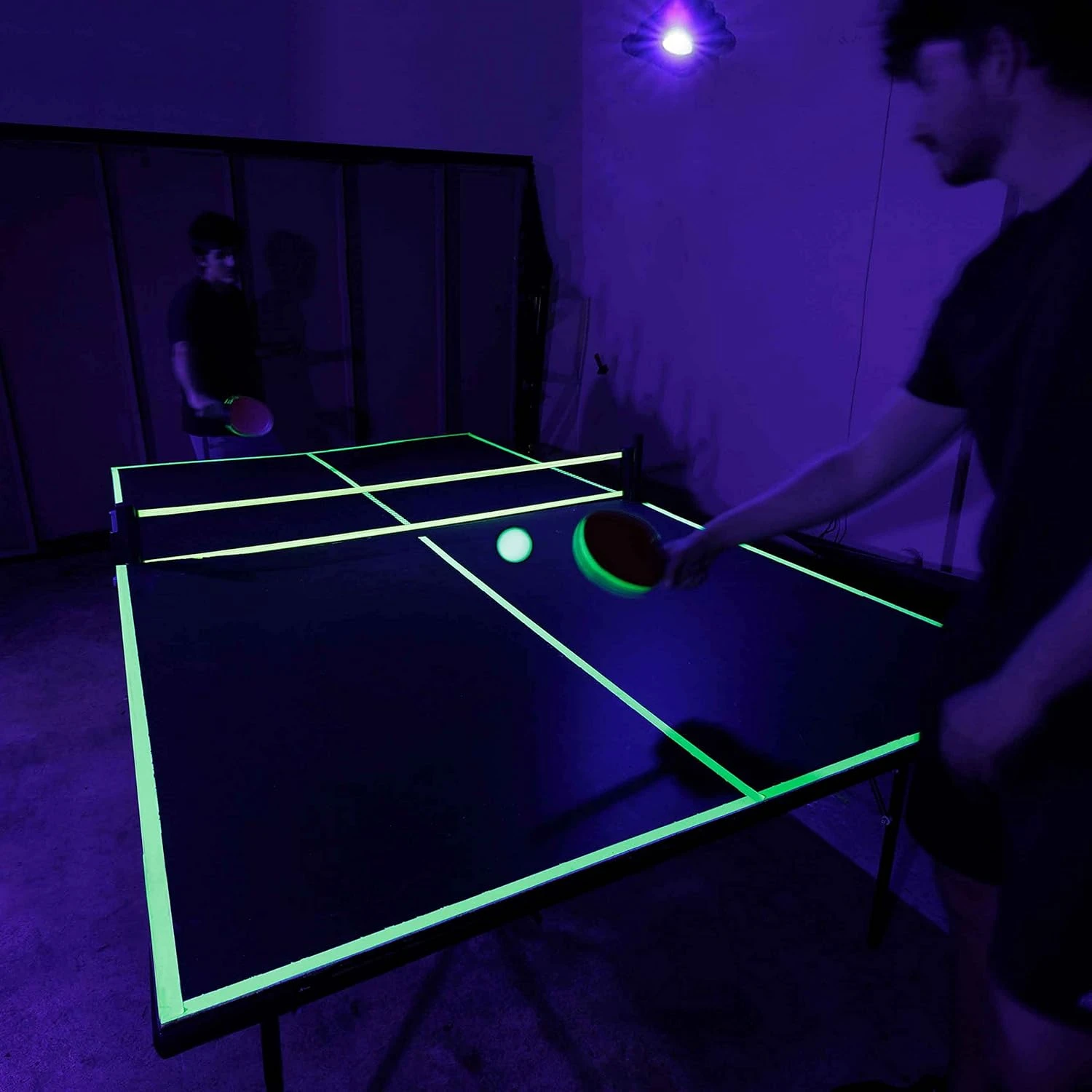 Blacklight Ping Pong Set Glow in The Dark Table Tennis All Sports Outlet