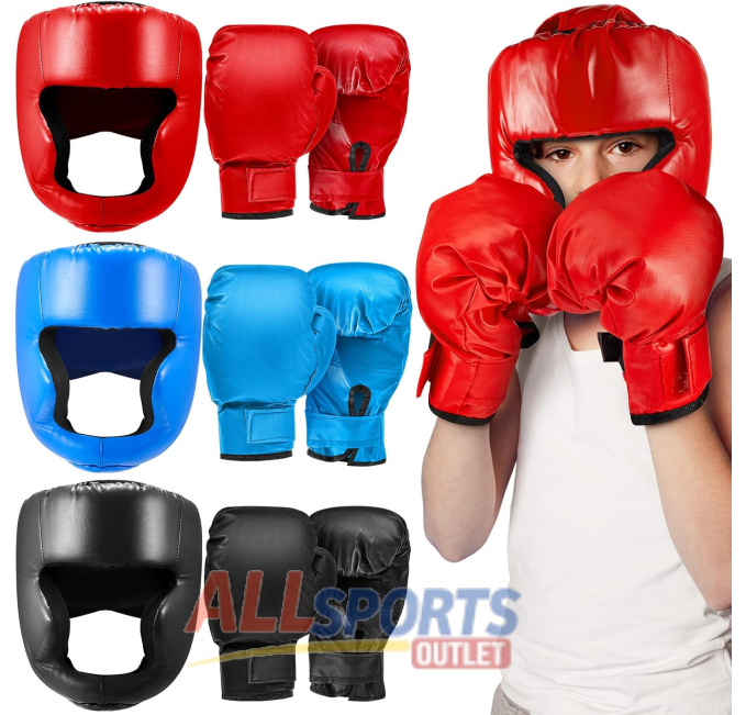 Kanayu Boxing Headgear and Gloves Set All Sports Outlet