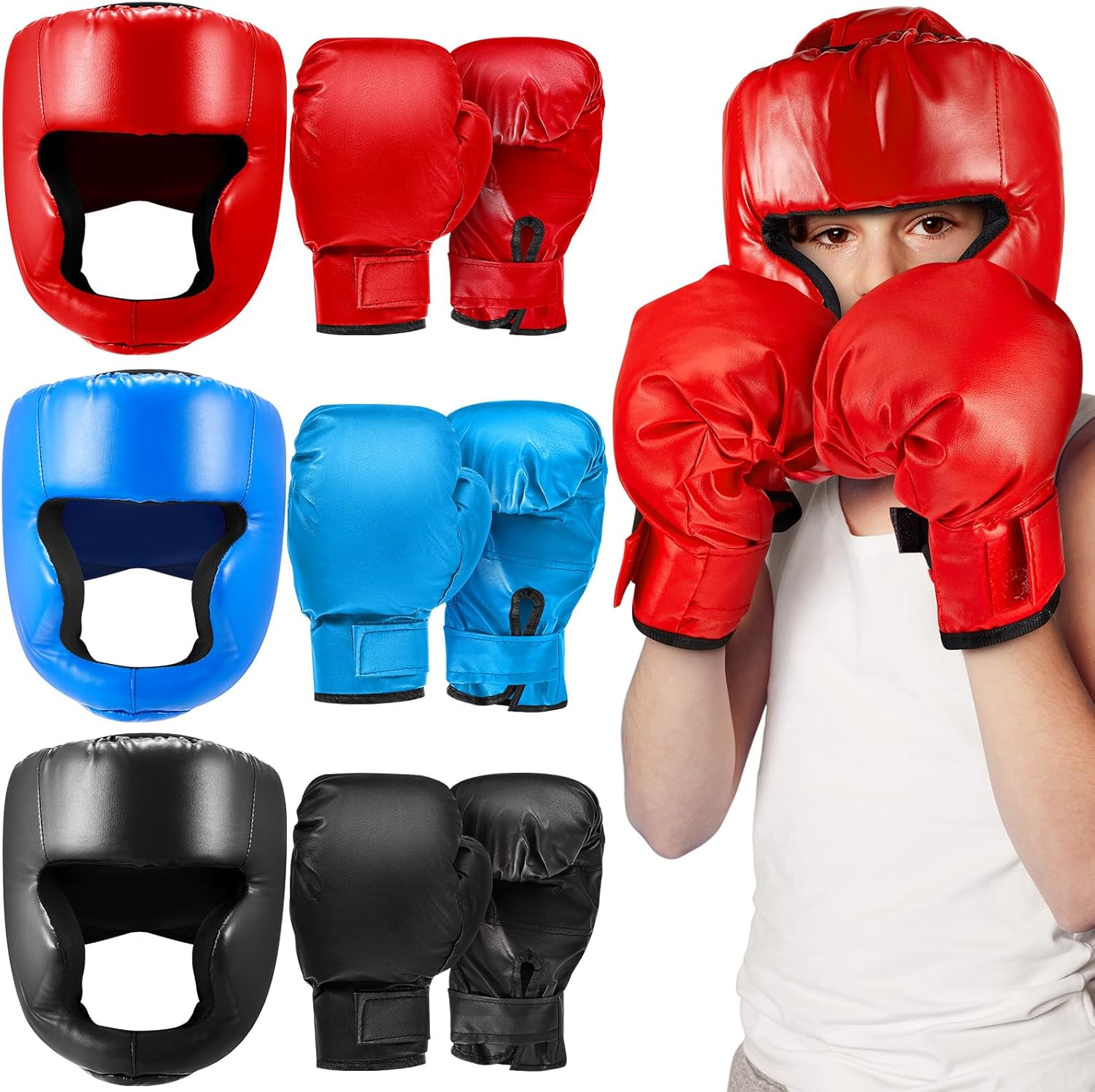 Kanayu Boxing Headgear and Gloves Set All Sports Outlet