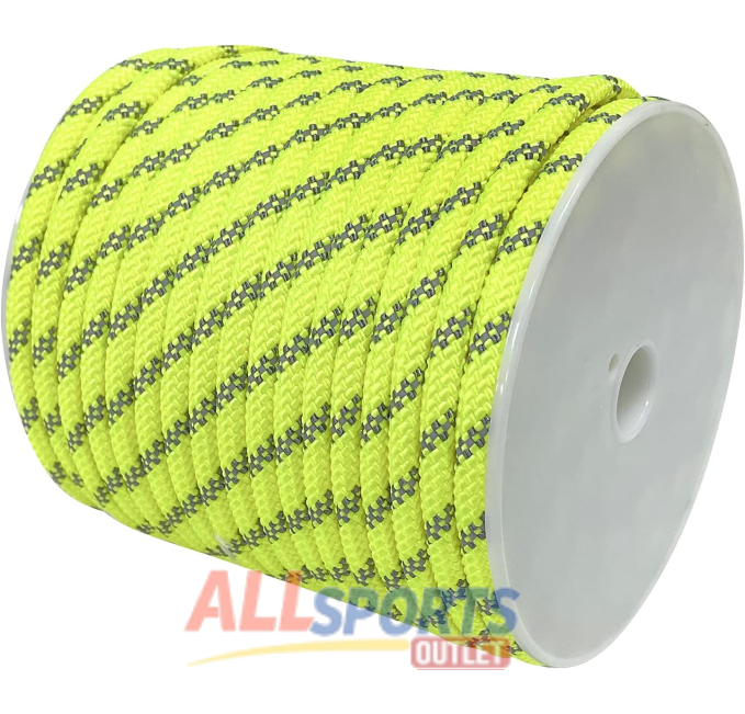 High Strength 5/16 inch Reflective Paracord 130FT Neon Yellow All Sports Outlet