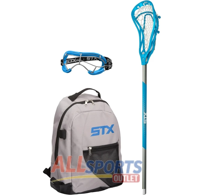 STX Lacrosse Exult 200 Girls Starter Pack Electric Blue All Sports Outlet