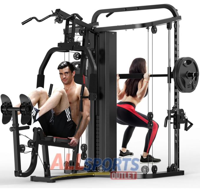 SunHome Smith Machine Multifunction Home Gym System All Sports Outlet