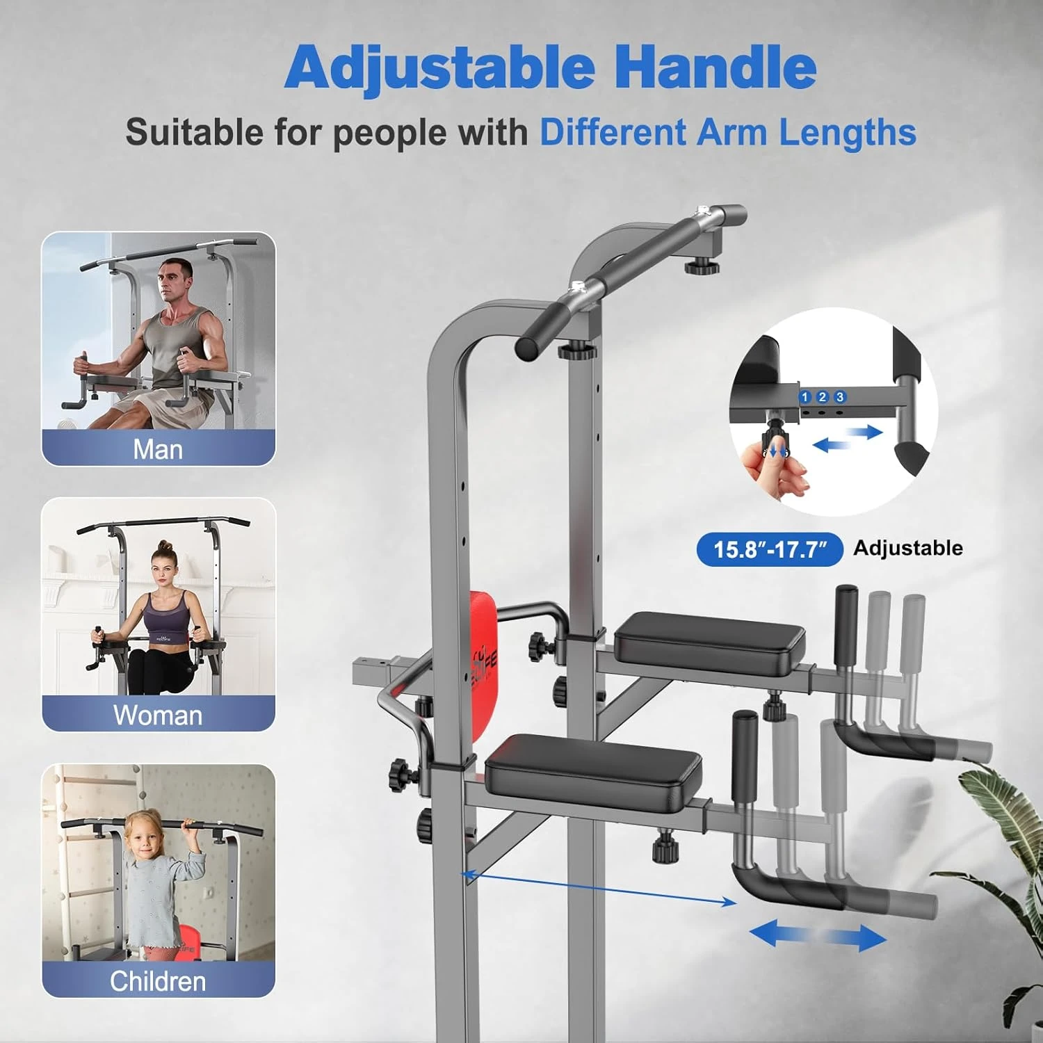 Power Tower Pull Up Bar Station for Strength Training All Sports Outlet - Image 4