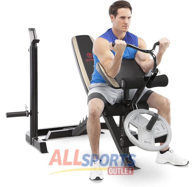 Marcy Squat Rack Weight Bench Adjustable Leg Developer All Sports Outlet